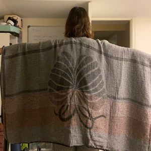 Reversible Blanket Cape - Grey, Pink, Black